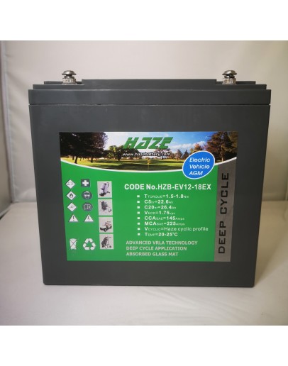 Haze 18 Hole Lead acid battery H2B-EV12-18EX